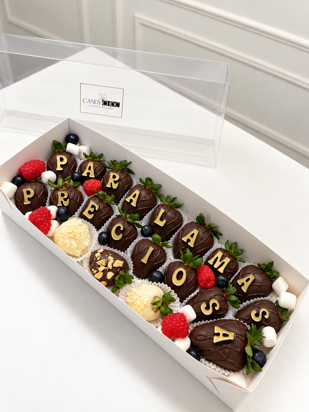 18 Fresas con chocolate