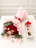 Bouquet de Rosas Y Fresas con Chocolate